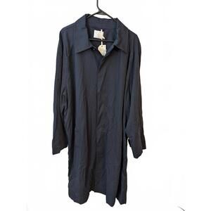 Stylus x LaDarius Campbell Men's XL Ultra Lightweight Trench Coat Navy NWT